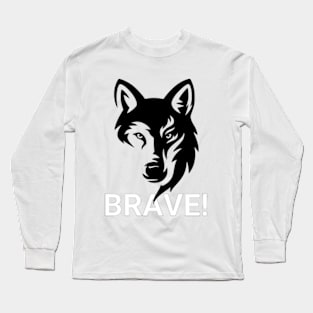 brave fox,brave wolf Long Sleeve T-Shirt